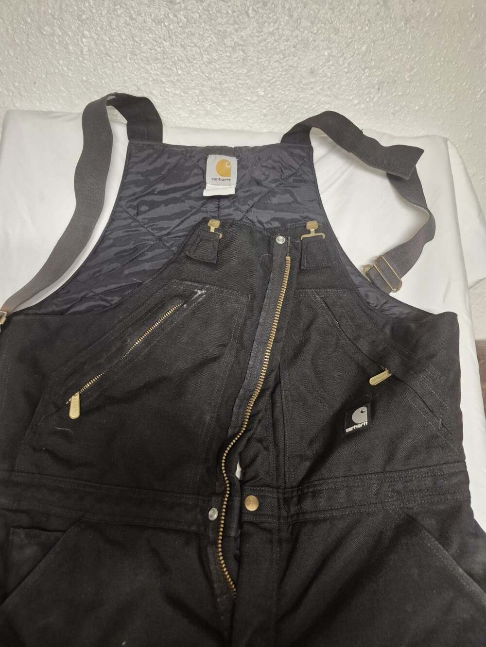 Carhartt R33 Double Knee Yukon Arctic Quilted Insulated Bib Overalls Men's large
